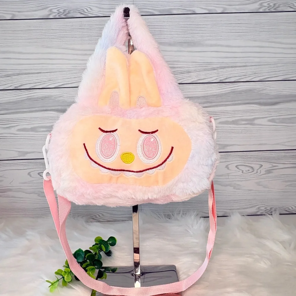 Cute Pastel Labubu Plush‎ Crossbody Bag